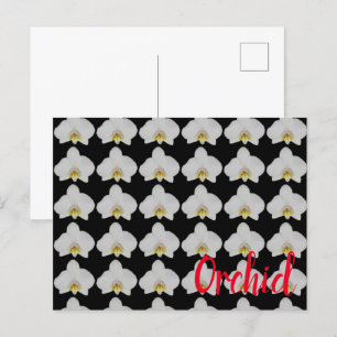 Orchid flower Pattern for gardeners and blossom Holiday Postcard