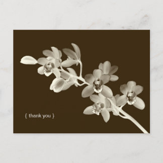 Orchid flower photo custom thank you note card