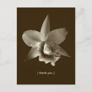 Orchid flower photo custom thank you note card