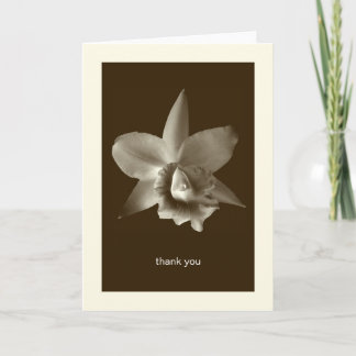 Orchid flower photo custom thank you personal note card