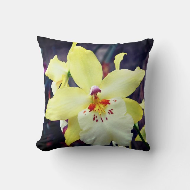 Orchid Flower Pillow (Front)