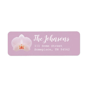 Orchid Flower Pink Return Address Labels