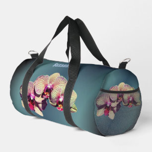 Orchid Flower Trio Personalised Duffle Bag