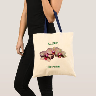 Orchid Flower Trio Personalised Tote Bag