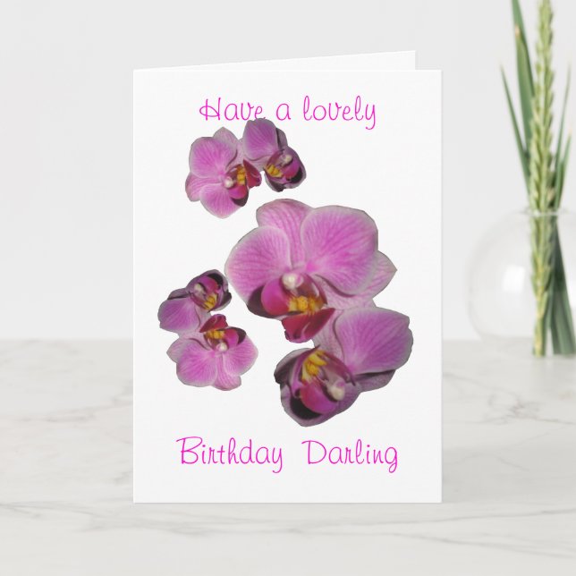 Orchid Flowers Card (Front)