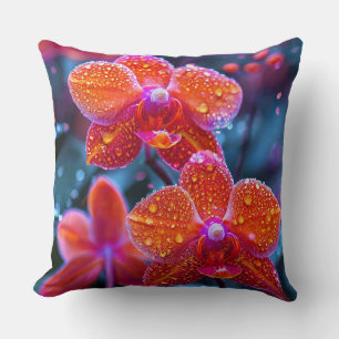 Orchid flowers cushion