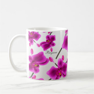 Orchid Flowers Elegant Floral Coffee Mug
