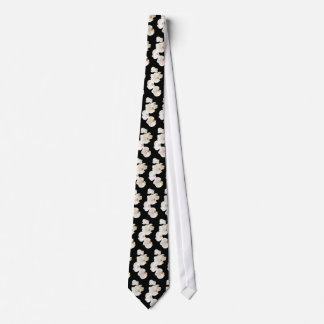 Orchid flowers on black Tie