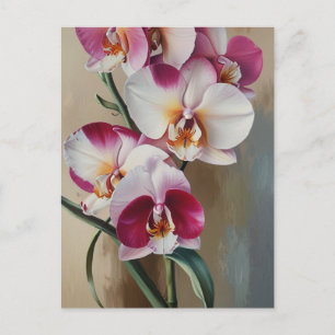 Orchid flowers postcard