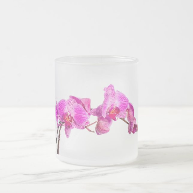Orchid Frosted Glass Coffee Mug (Center)