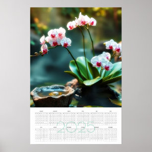 Orchid garden 2025 calendar poster