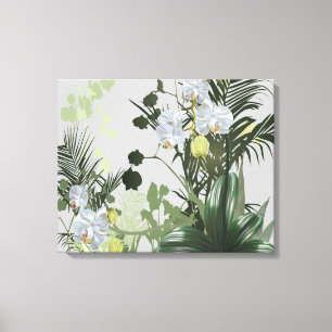 Orchid Garden Floral Canvas Print