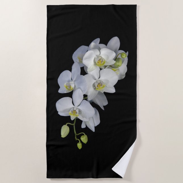 Orchid Garland Beach Towel (Front)