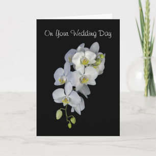 Orchid Garland Personalised Wedding Card