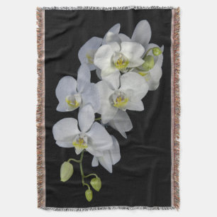 Orchid Garland Throw Blanket