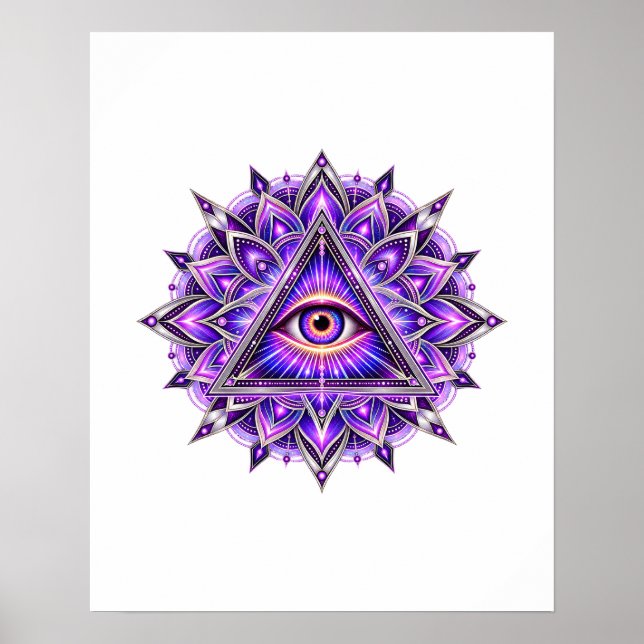 Orchid Geometry Eye Poster (Front)