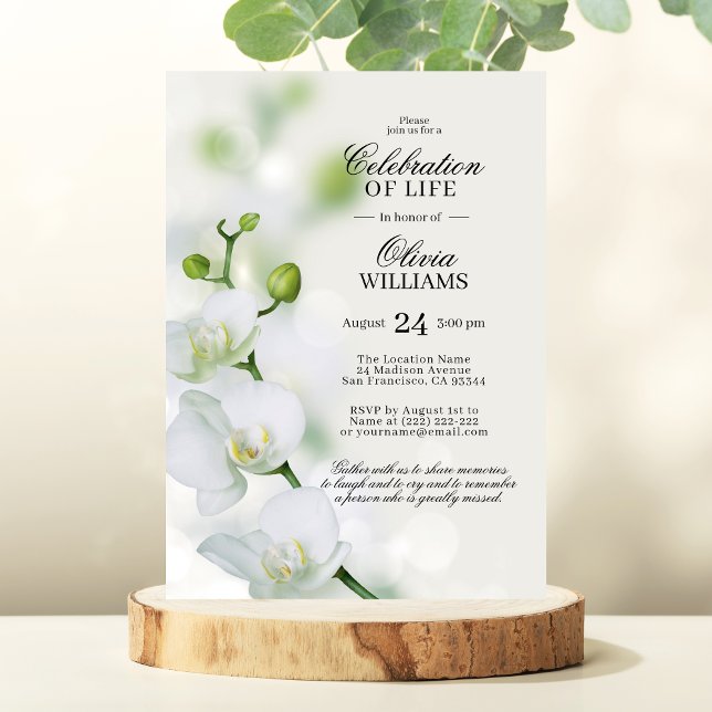 Orchid Green Celebration of Life Invitation (Creator Uploaded)