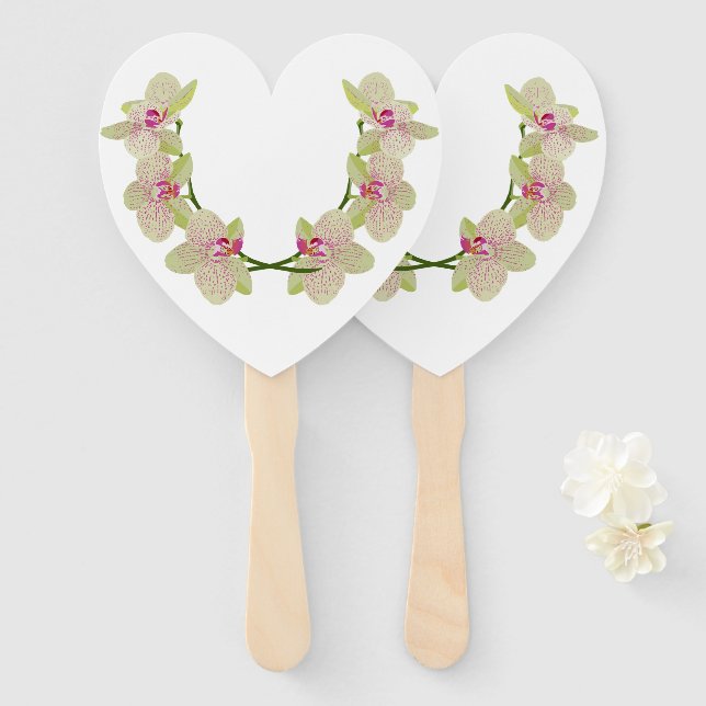 Orchid Hand Fan (Front and Back)
