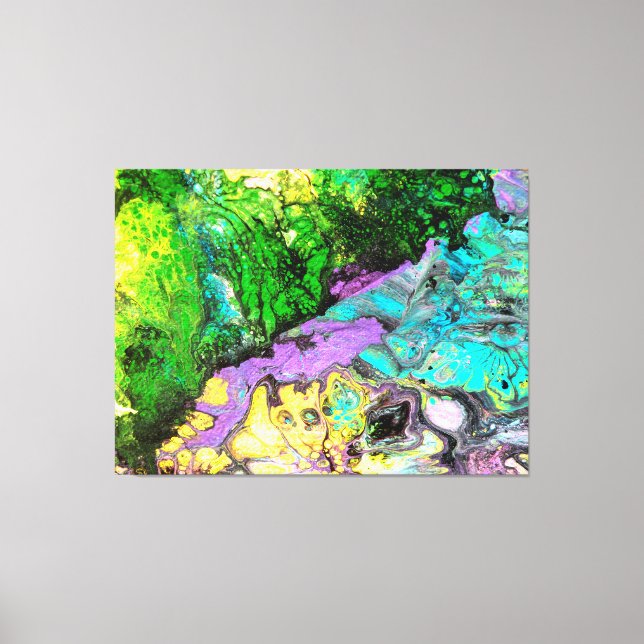 "Orchid in blooms #3",abstract, psychedelic Canvas Print (Front)
