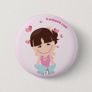 Orchid in love button