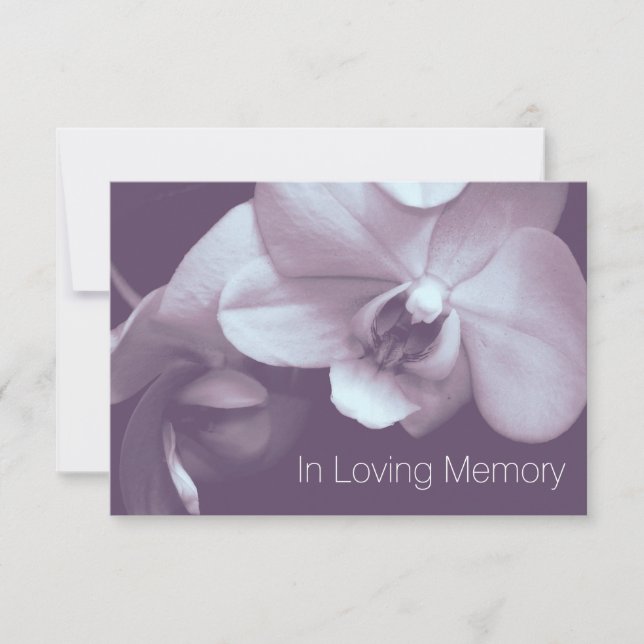 Orchid In Loving Memory 4 Celebration of Life Invitation (Front)