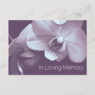 Orchid In Loving Memory 4 Celebration of Life Invitation