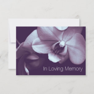 Orchid In Loving Memory Purple Celebration of Life Invitation