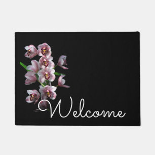 Orchid Insanity on Black Doormat
