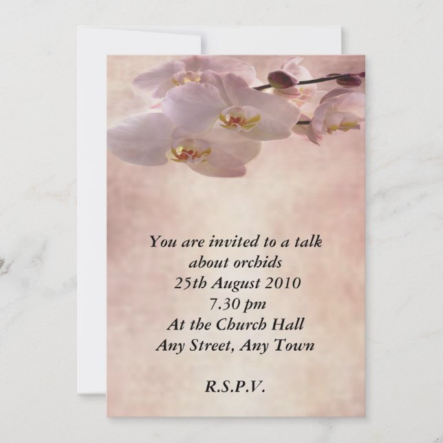 Orchid  Invitation (Front)