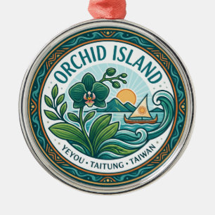 Orchid Island, Yeyou, Taitung County, Taiwan Metal Tree Decoration