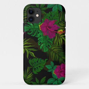 Orchid jungle pattern iPhone 11 case