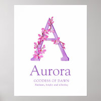 Orchid Letter A Aurora custom name meaning