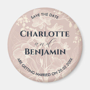 Orchid Love   Wedding   Save The Date Magnet