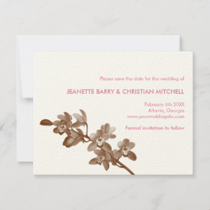 Orchid lover pink modern wedding save the date