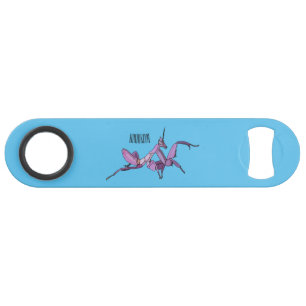 Orchid mantis cartoon illustration