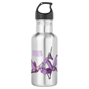 Orchid mantis cartoon illustration 532 ml water bottle