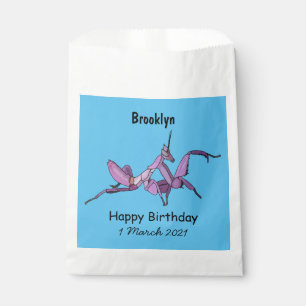 Orchid mantis cartoon illustration favour bags