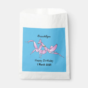 Orchid mantis cartoon illustration favour bags
