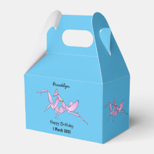Orchid mantis cartoon illustration favour box