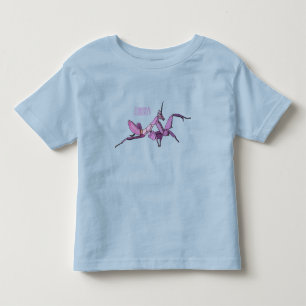 Orchid mantis cartoon illustration toddler T-Shirt