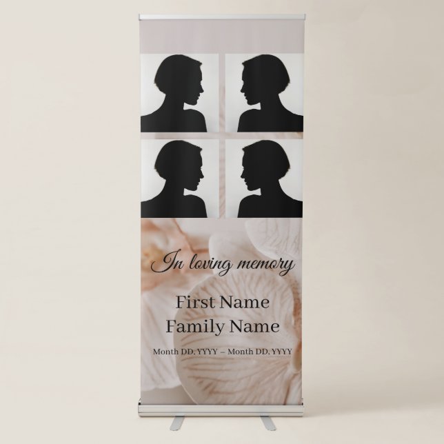 Orchid memorial collage  retractable banner (Front)
