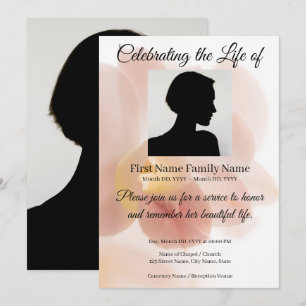 Orchid memorial invitation
