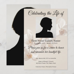 Orchid memorial invitation