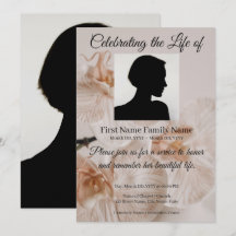 Orchid memorial invitation