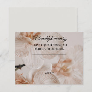 Orchid Memorial Message Card