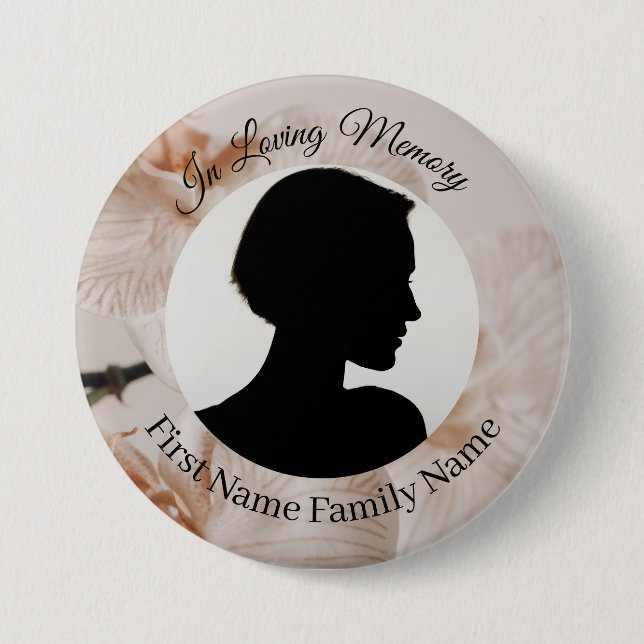 Orchid memorial photo button (Front)