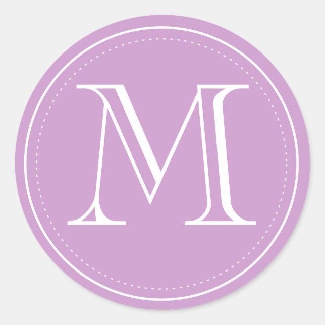 Orchid Monogram Envelope Seal by Origami Prints (Front)