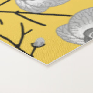 orchid mustard pattern yoga mat
