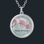 Orchid Necklace for Maid of Honour<br><div class="desc">Orchid Necklace for your Maid of Honour.  So pretty with light pink orchids and a light green background.</div>