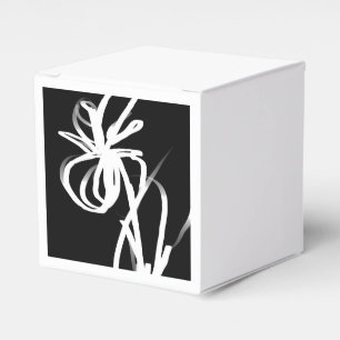 Orchid Noir: Abstract Black & White Favour Box